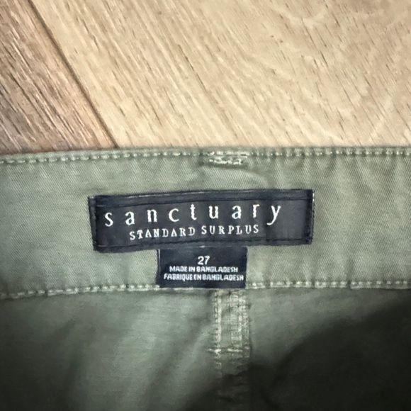 Sanctuary 27 NWOT STANDARD SURPLUS ARMY Green Wide-Leg Crop Pants - Picture 4 of 7